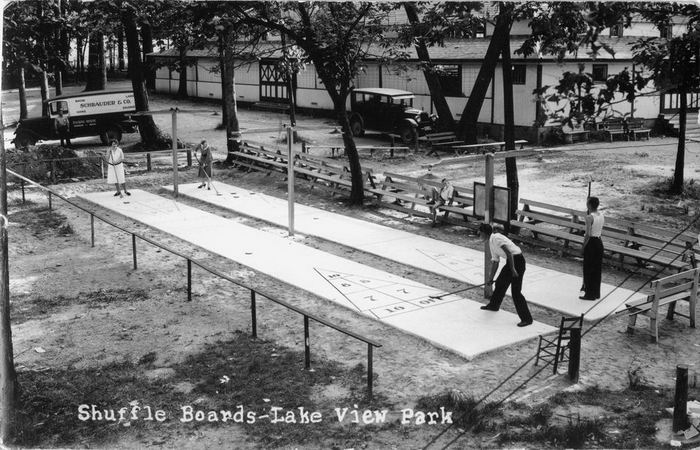 shuffleboard in 1933 from dan cherry Devils Lake Amusement Park, Manitou Beach